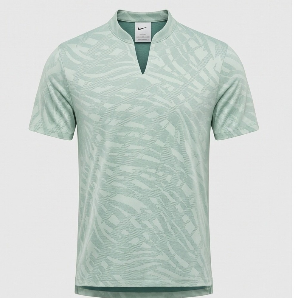 Nike Mens XXL Dri-FIT ADV Golf V-Neck Shirt Seafoam Green Golfcore Preppy NWT
